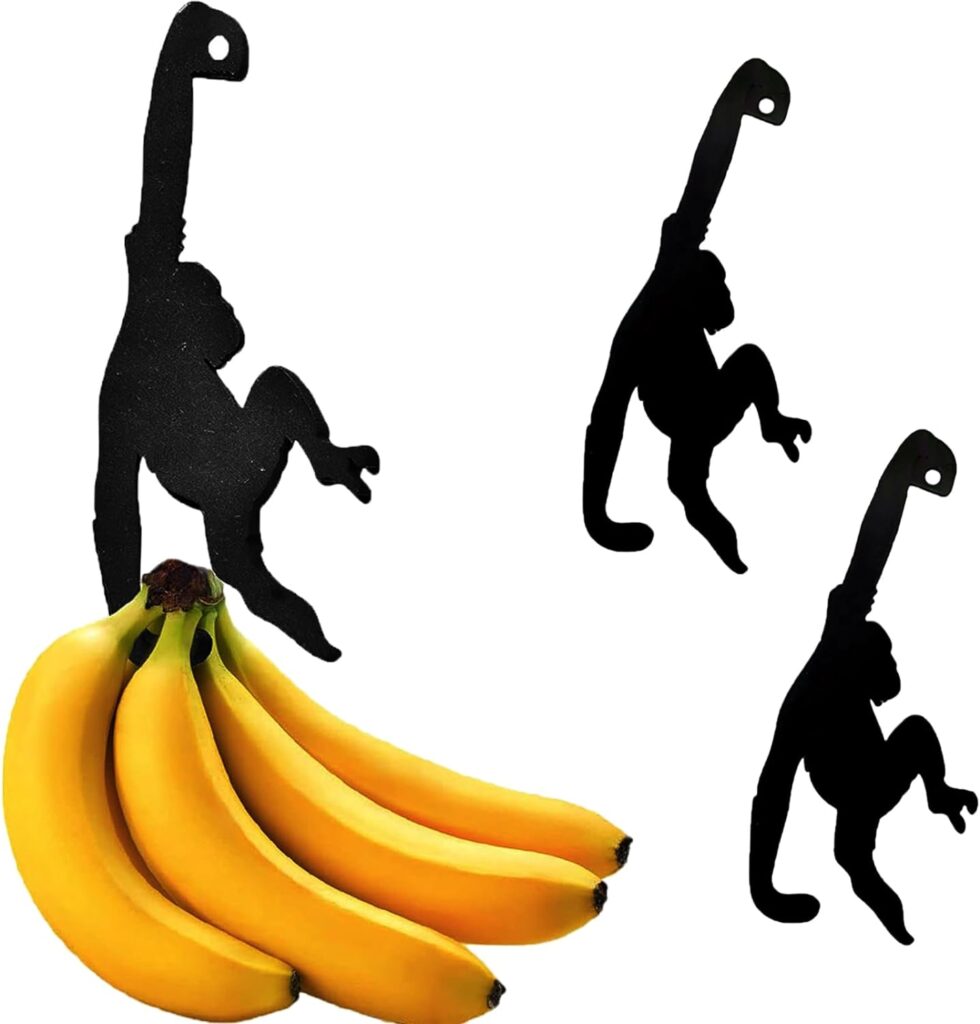 Supports Banane Amusants en Métal – Lot de 2 Pour Rangement Quotidien