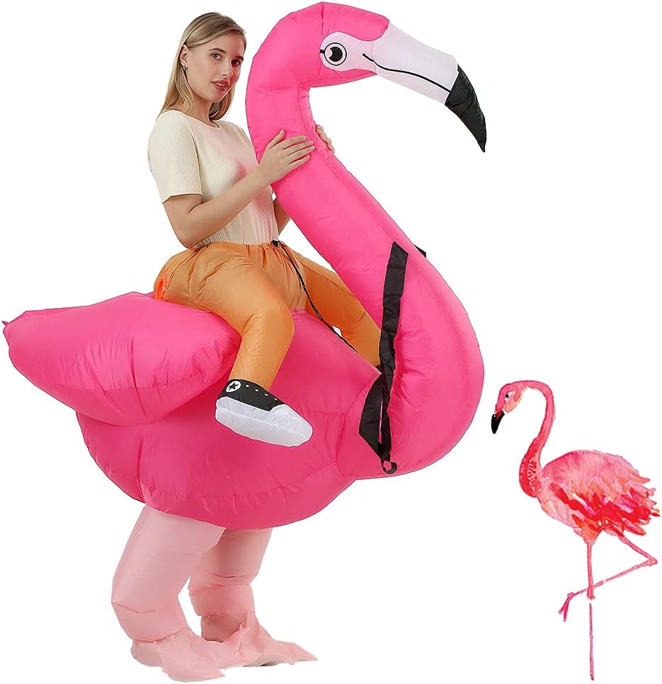 🎉 Costume Gonflable Flamant Rose – Déguisement Halloween Adulte
