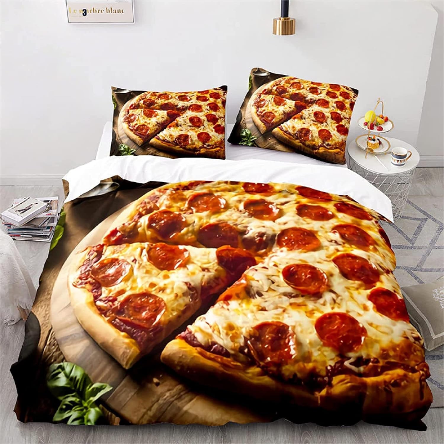 Pizza Party dans Votre Lit : Housse de Couette 3D!